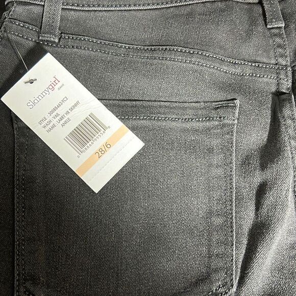 Skinnygirl Women's Larry High Rise Skinny Geometric Print Black Jeans Size 28/6 - Picture 7 of 11